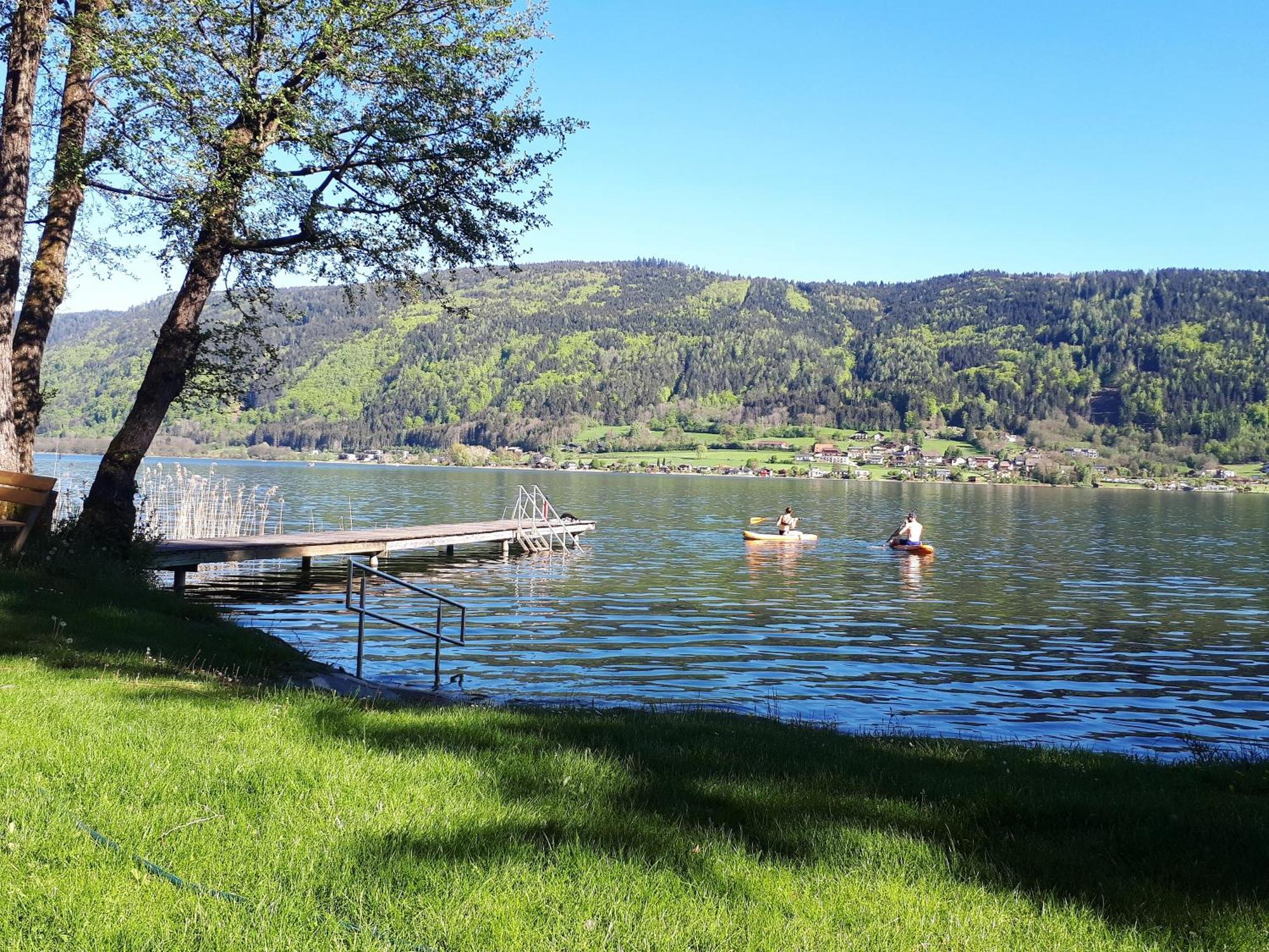 Maren Seeblick Appartement Haus Haensel&Gretel Direkt Am Ossiacher See Mit Hallenbad Skiarena Gerlitzen Stiegl Ngoại thất bức ảnh