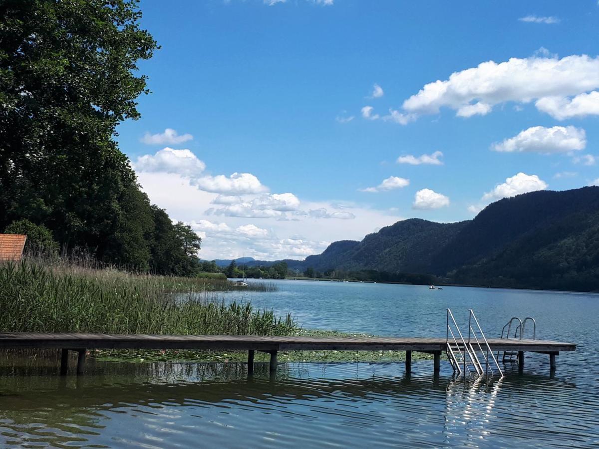 Maren Seeblick Appartement Haus Haensel&Gretel Direkt Am Ossiacher See Mit Hallenbad Skiarena Gerlitzen Stiegl Ngoại thất bức ảnh